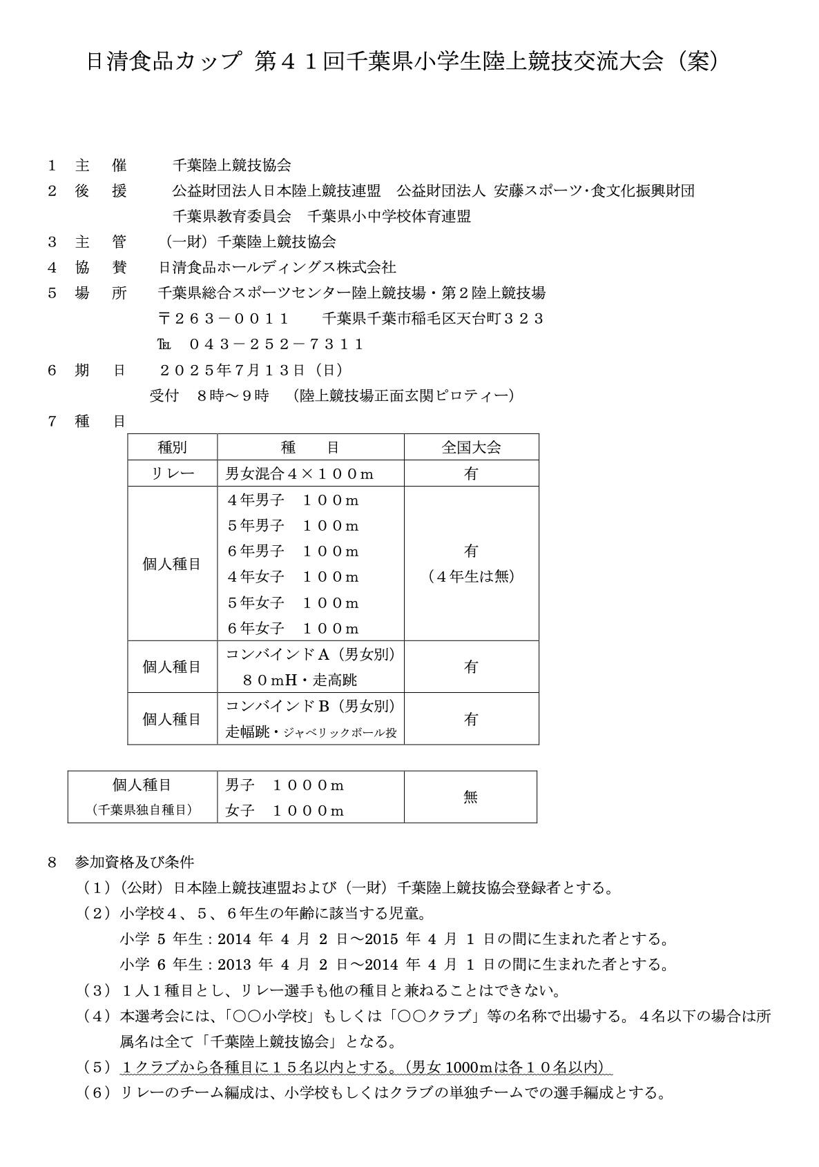 全国小学生千葉県選考会(大会)について